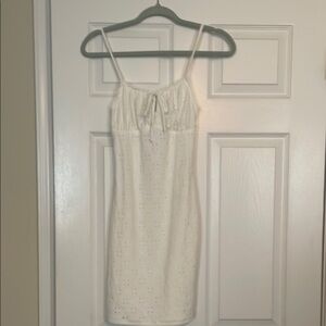 Rue21 White Tie Front Spaghetti Strap Mini Dress